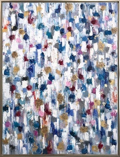 Dripping Dots, Hollywood Regency, Colorful, Abstract, Oil Painting