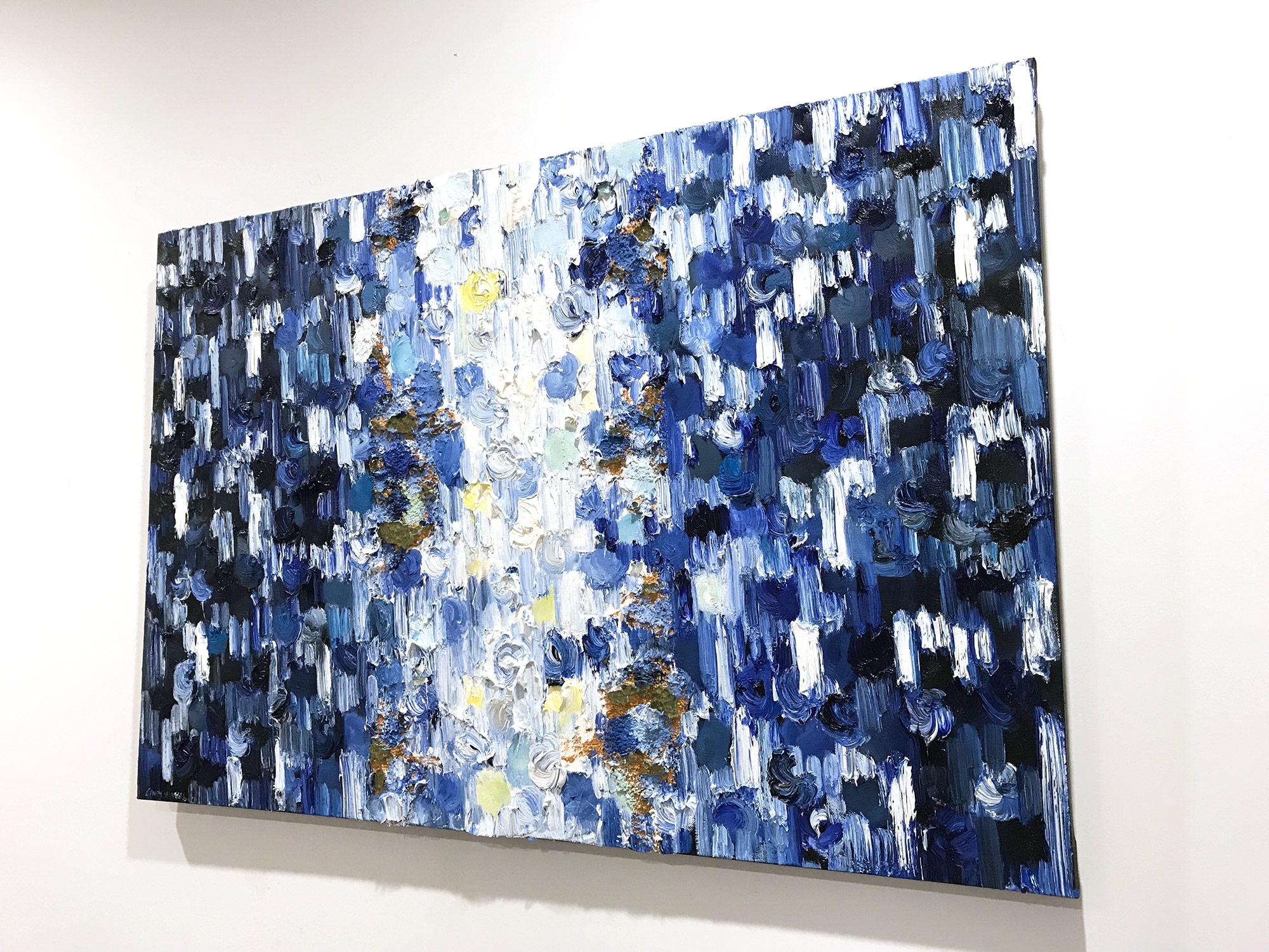 Pittura a olio astratta su tela 
