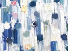 "Dripping Dots - Laguna Beach" Colorful Contemporary Abstract Oil Painting