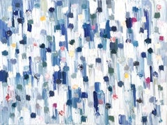 "Dripping Dots - Laguna Beach" Colorful Contemporary Abstract Oil Painting