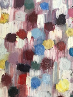 "Dripping Dots - Let's Fall in Love" Colorful Contemporary Oil Painting