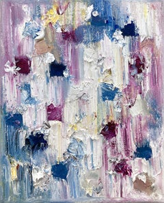 "Dripping Dots - Manhattan" Buntes Contemporary Ölgemälde auf Leinwand