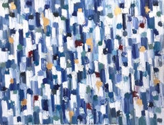 "Dripping Dots - Marbella Spain" Colorful Abstract Oil Painting on Canvas