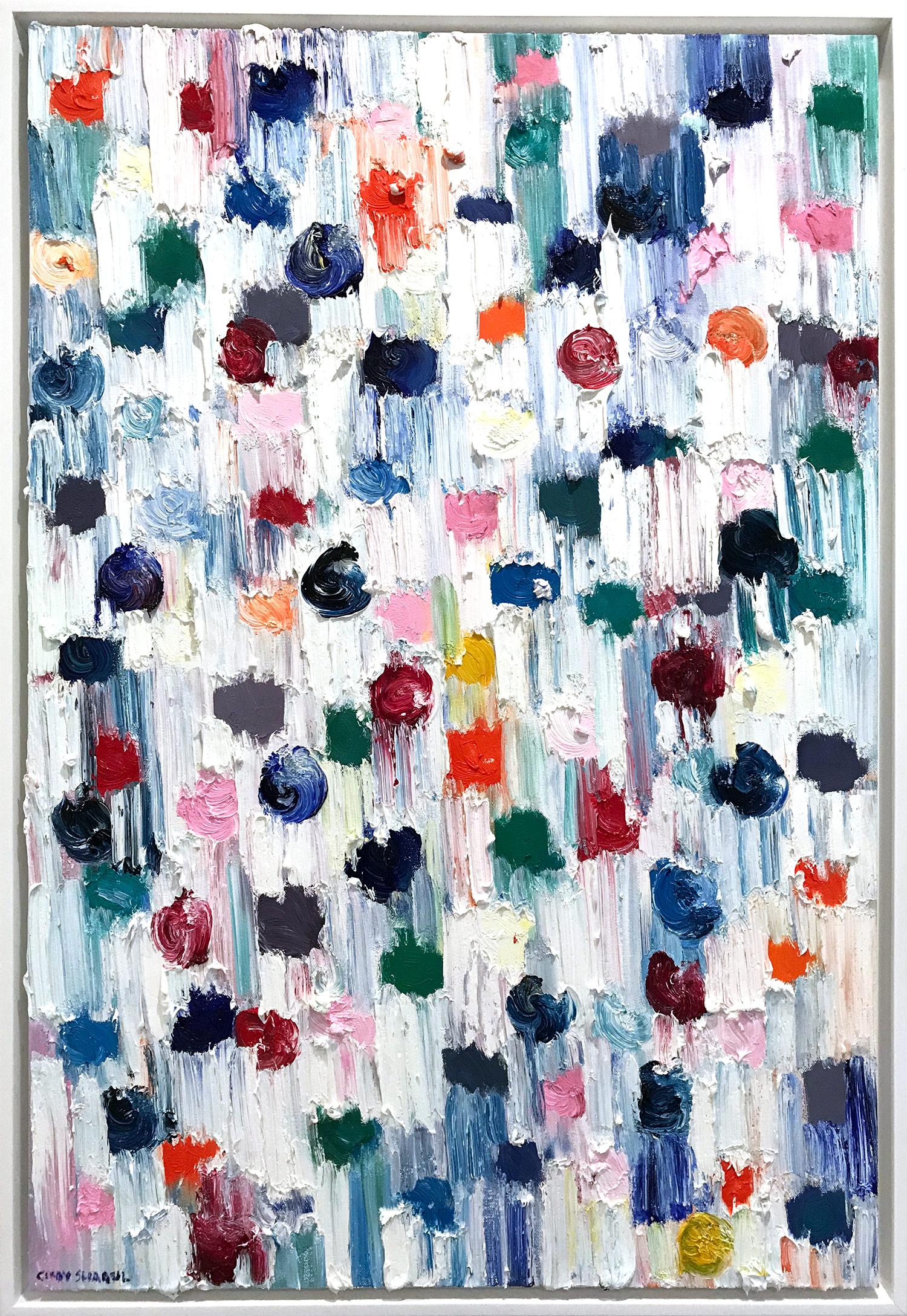 Cindy Shaoul "Dripping Dots Laguna Beach" Colorful Contemporary