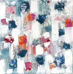 "Dripping Dots - Melrose" Colorful Abstract Oil Painting on Canvas
