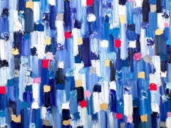 "Dripping Dots - Monaco" Colorful Contemporary Abstract Oil Painting on Canvas