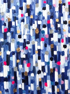 "Dripping Dots - Monaco" Colorful Contemporary Abstract Oil Painting on Canvas