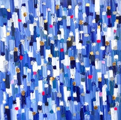 "Dripping Dots - Monaco" Colorful Contemporary Abstract Oil Painting on Canvas