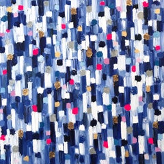 "Dripping Dots - Monaco" Colorful Contemporary Abstract Oil Painting on Canvas