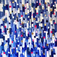 "Dripping Dots - Monaco" Colorful Contemporary Abstract Oil Painting on Canvas