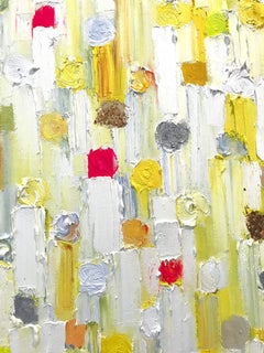 "Dripping Dots - Monaco Sunrise" Contemporary Abstract Oil Painting on Canvas