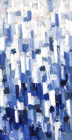 "Dripping Dots - Montclair" Colorful Contemporary Abstract Painting on Canvas