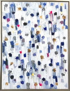 "Dripping Dots - Montclair" Colorful Contemporary Oil Painting on Canvas