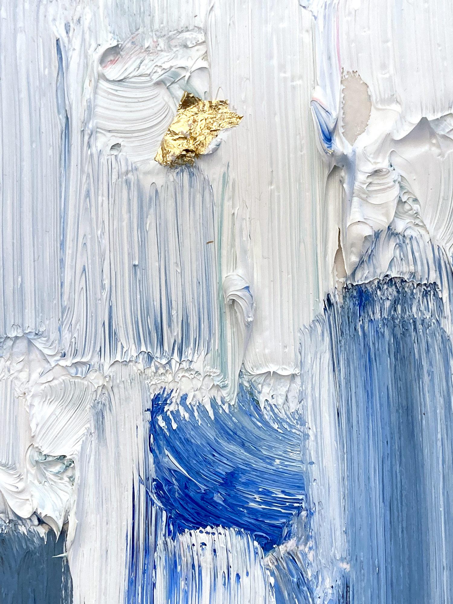 Grazie agli strati di olii brillanti e alle pennellate di pennello, la pittura è in grado di brillare e scintillare in un disegno davvero unico. L'artista utilizza oli dalla texture spessa e pezzi di vetro impreziositi a mano per aggiungere
