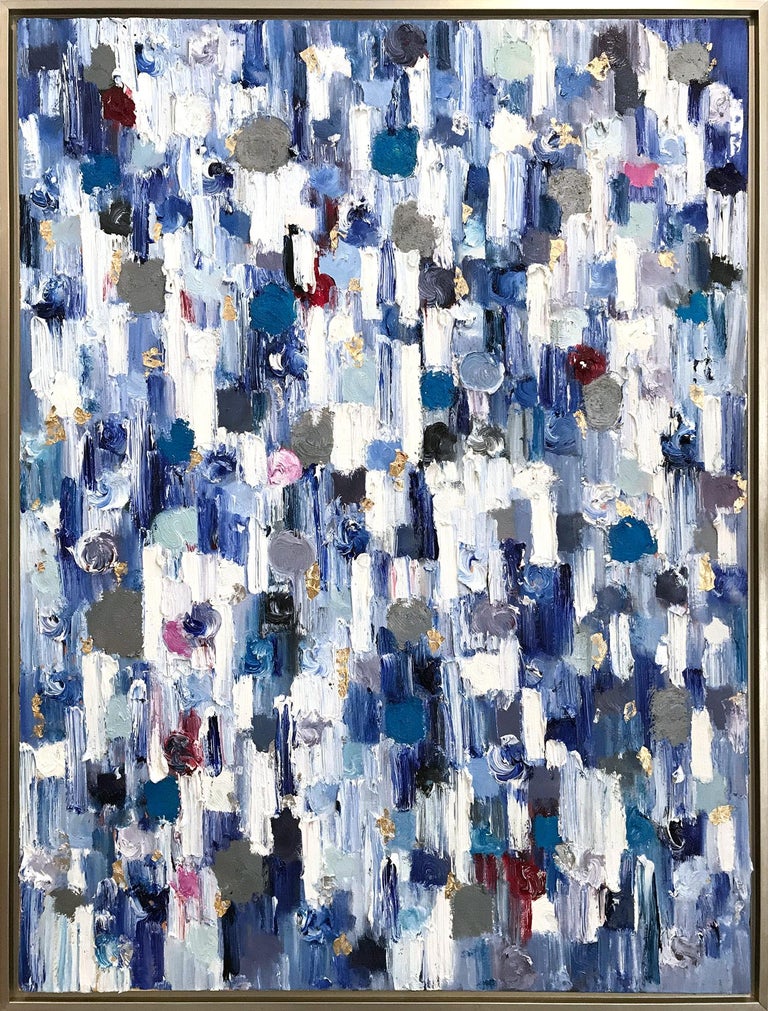 Cindy Shaoul Dripping Dots Paris At Night Colorful