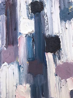 "Dripping Dots - Provence, France" Colorful Abstract Oil Painting on Canvas