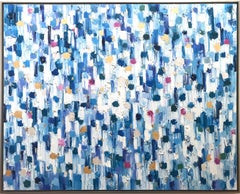 "Dripping Dots, Saint-Tropez" Colorful Contemporary Abstract Oil Painting