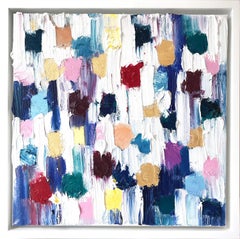 "Dripping Dots - Saint Tropez" Colorful Abstract Oil Painting on Canvas