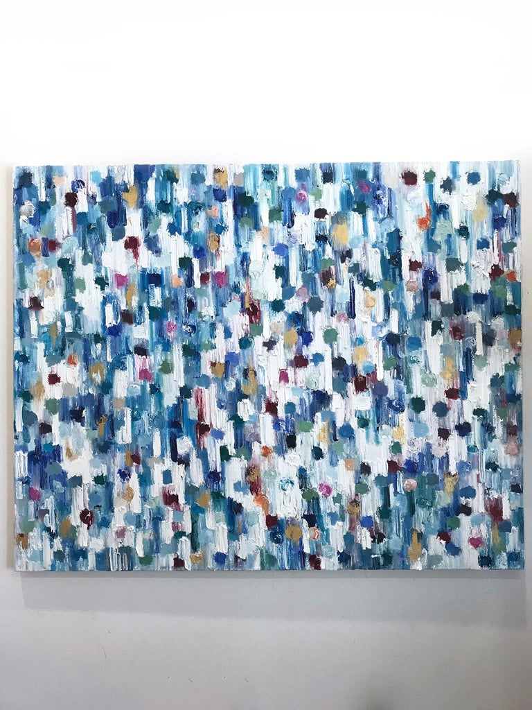 Cindy Shaoul Dripping Dots Singapore Colorful Abstract Oil