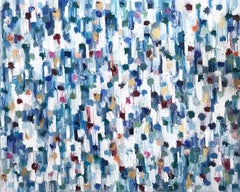 Dripping Dots - Singapore, Colorful, Abstract, Oil Painting
