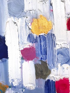 "Dripping Dots - Spain" Colorful Abstract Oil Painting on Canvas