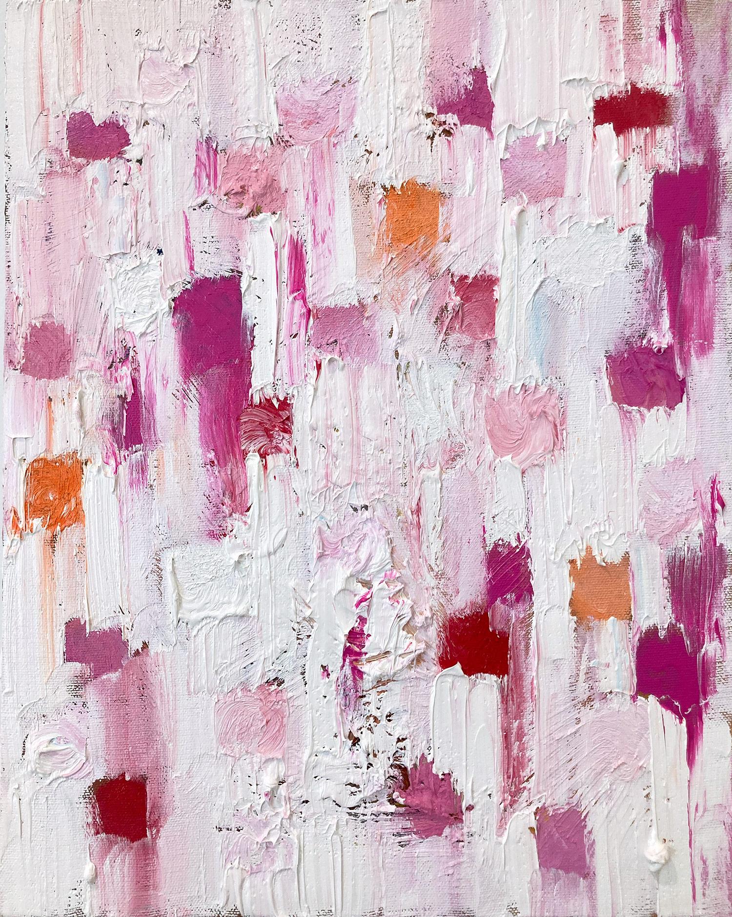 Abstract Painting di Cindy Shaoul - "Dot Dot - Primavera a New York" tela colorata astratta dipinta ad olio