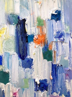 "Dripping Dots - Springtime in Rome" Colorful Abstract Oil Painting on Canvas