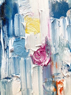 "Dripping Dots - Springtime in Rome" Contemporary Oil Painting on Canvas