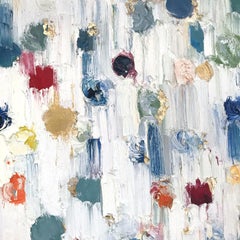 "Dripping Dots - St. Barts" Colorful Abstract Oil Painting on Canvas