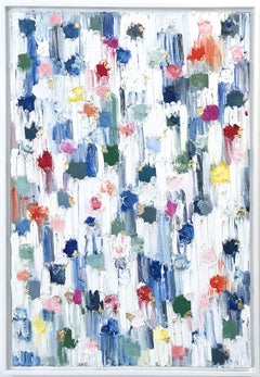 "Dripping Dots - St. Barts" Colorful Contemporary Abstract Painting on Canvas