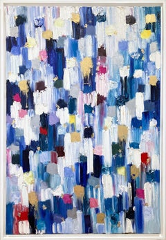 "Dripping Dots - St. Tropez in Summer" Contemporary Oil Painting on Canvas