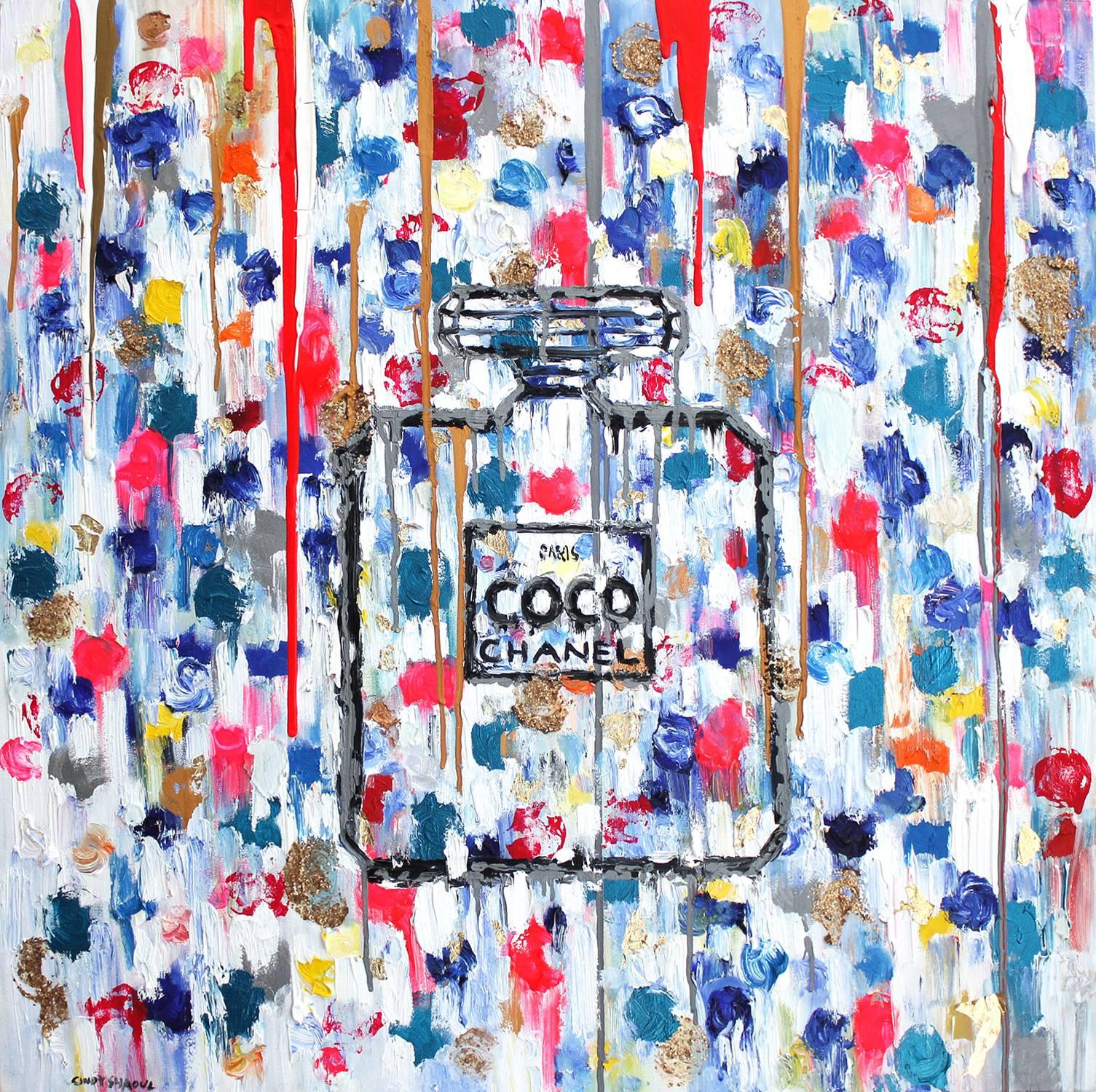 Cindy Shaoul Still-Life Painting - Dripping Dots, Summer in Coco