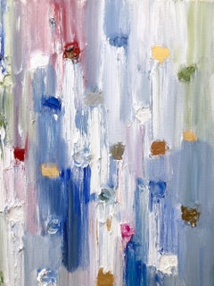 "Dripping Dots - Summer in Ibiza" Colorful Abstract Oil Painting on Canvas