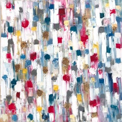 "Dripping Dots - Sunset Boulevard" Colorful Contemporary Oil Painting on Canvas