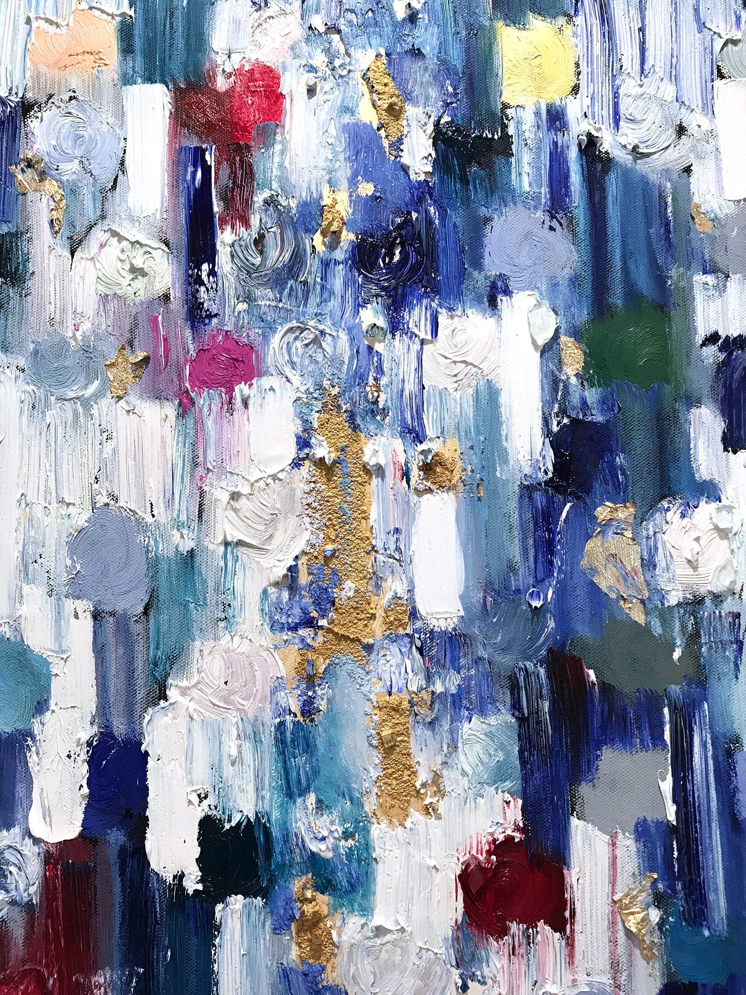 Dripping Dots, Tahiti Beach, Colorful, Abstract, Oil Painting 2