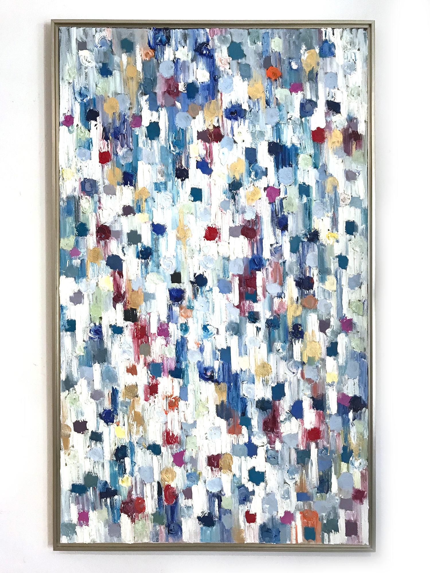 Dripping Dots - The Citadel, Colorful, Abstract, Oil Painting 12