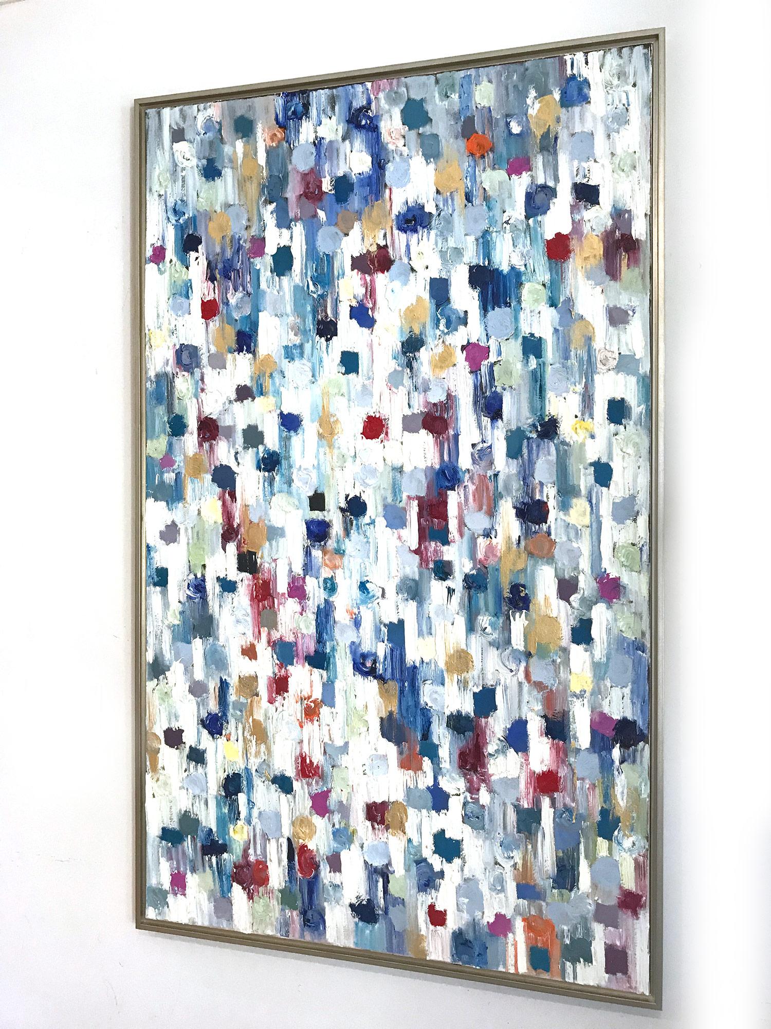Dripping Dots - The Citadel, Colorful, Abstract, Oil Painting 13