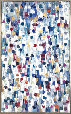 Dripping Dots - The Citadel, Colorful, Abstract, Oil Painting