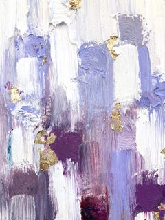 "Dot Dot - Tourettes-Sur-Loup" Pittura ad olio astratta a gradi su carta