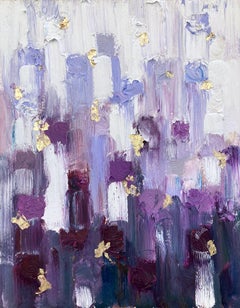 "Dot Dot - Tourettes-Sur-Loup" Pittura ad olio astratta a gradi su carta