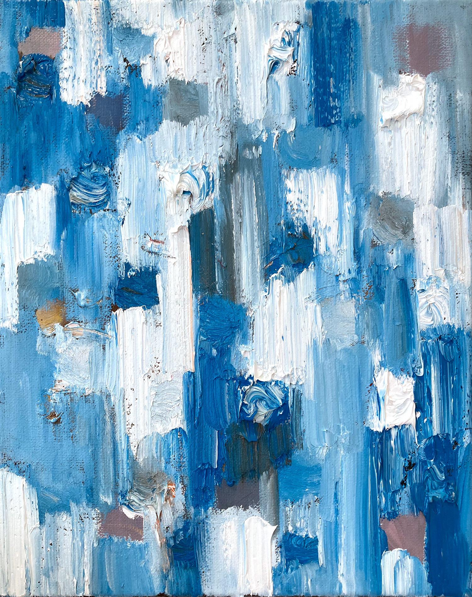Abstract Painting di Cindy Shaoul - "Dot Dot - Washington Sq. Tela per pittura ad olio astratta colorata "Park NYC