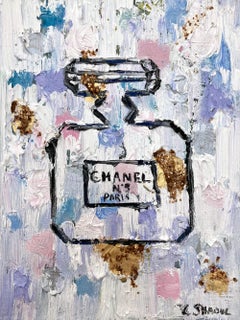 "Dripping in Chanel - Paris" Chanel N5 Perfume Bottle Oil Painting on Canvas