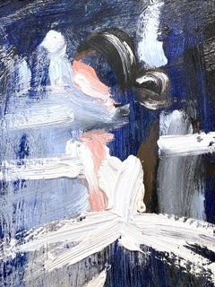 "Midnight Bride" Figure with Gown French Haute Couture Oil Painting on Board