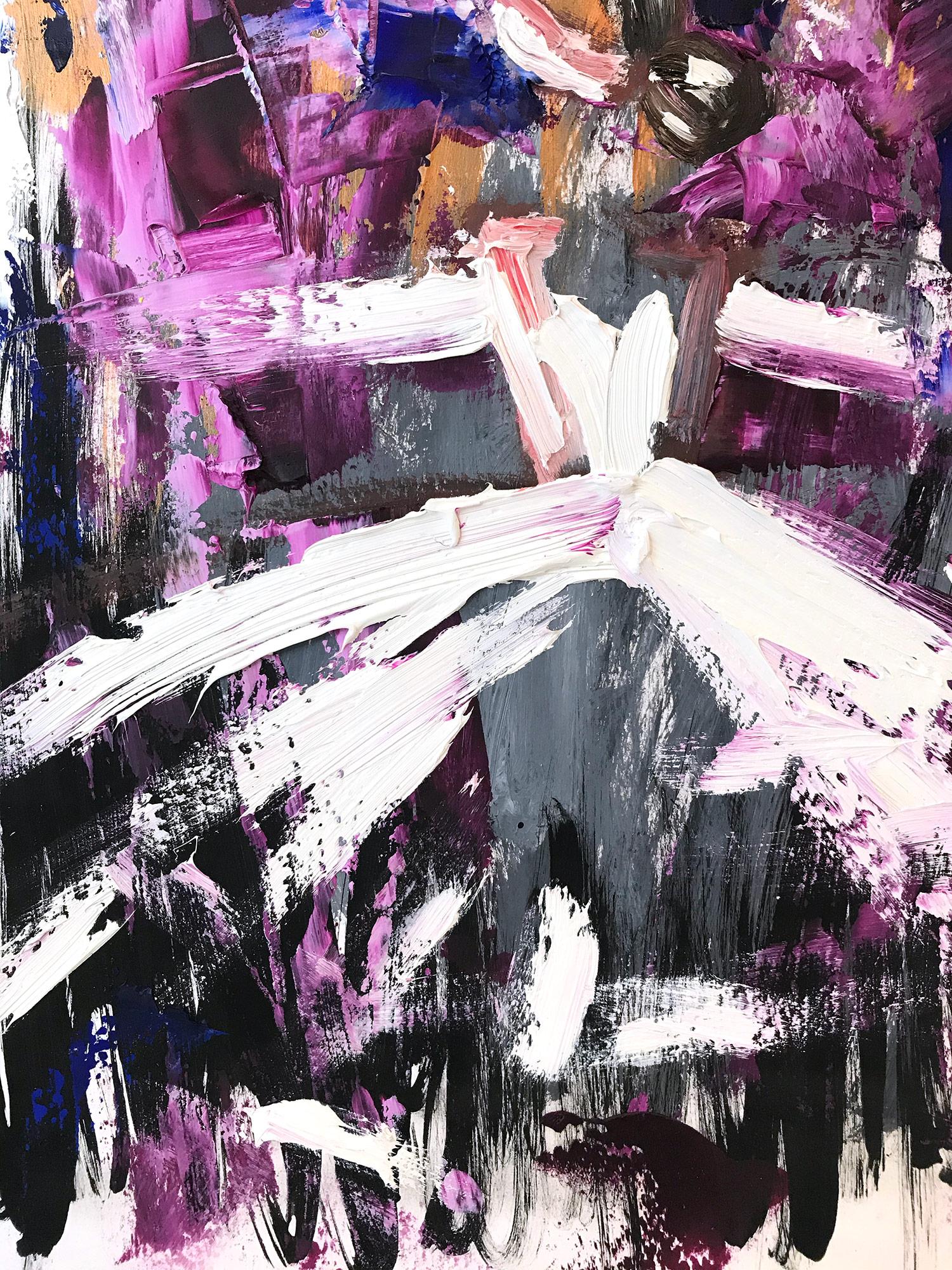 Explorando la pureza de la forma femenina y el dramatismo de la alta costura francesa, la artista Cindy Shaoul crea un diálogo entre lo figurativo y lo abstracto. Sus animadas composiciones son a la vez dramáticas y vigorizantes, y capturan el fugaz