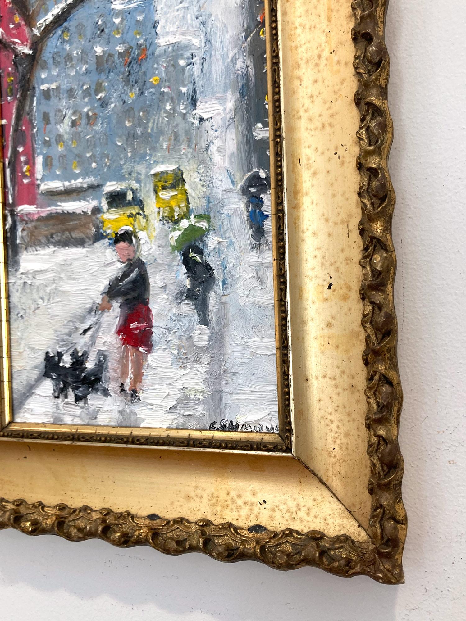 Impressionistisches Ölgemälde „For a Walk w Yorkies in NY“ im Stil von Guy Wiggins im Angebot 7