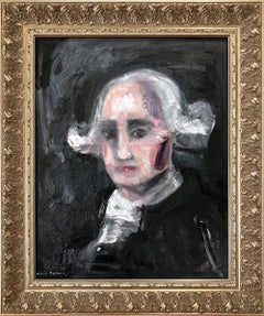 "Founding Father" George Washington Impressionistic Oil Painting on Canvas