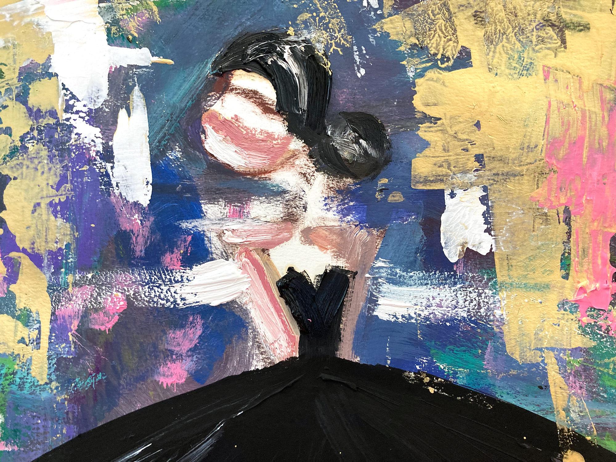Explorando la pureza de la forma femenina y el dramatismo de la alta costura francesa, la artista Cindy Shaoul crea un diálogo entre lo figurativo y lo abstracto. Sus animadas composiciones son a la vez dramáticas y vigorizantes, y capturan el fugaz
