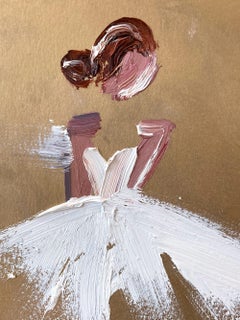 "Golden Hour in Paris" Abstract Haute Couture Painting on Archival Paper