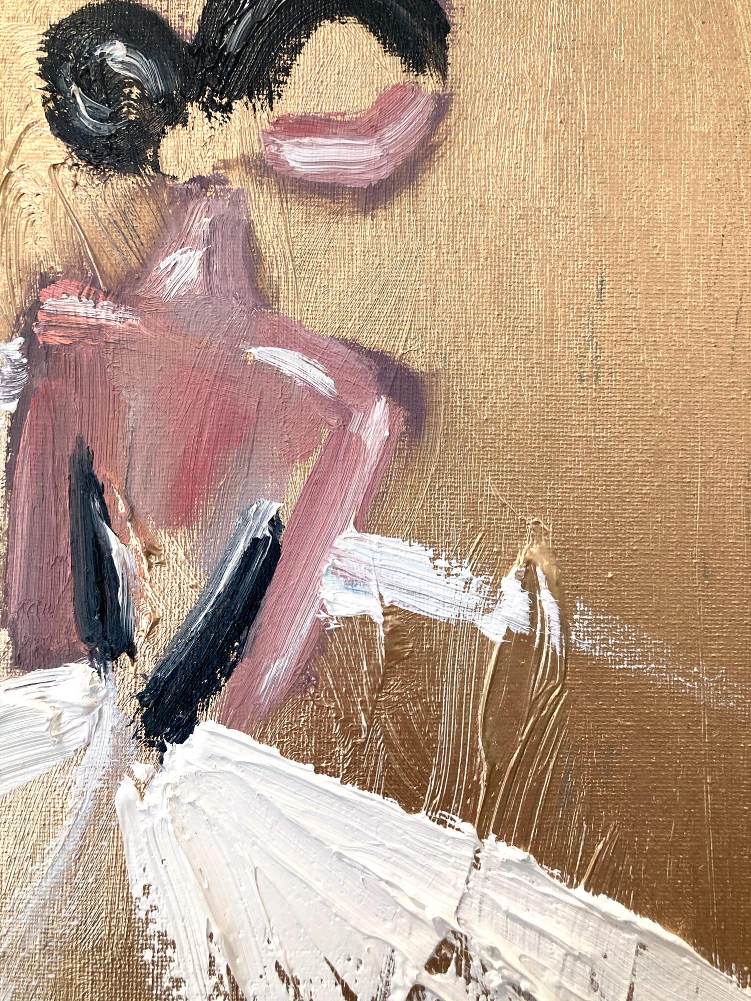 Exploring the purity of the feminine form and the drama of French haute couture, artist Cindy Shaoul creates a dialogue between the figurative and the abstract. Her spirited compositions are both dramatic and invigorating, capturing the fleeting