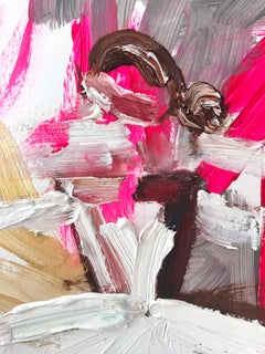 "Harper" Abstract Figure with Gown French Haute Couture Oil Painting on Paper